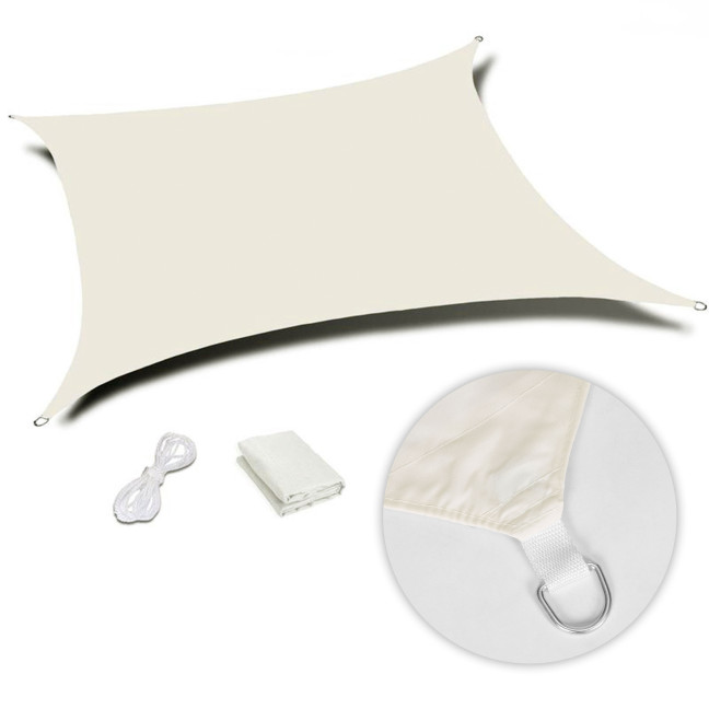 MultiGarden Waterproof Square Sun Shade Sail 5x5m Beige | Garden furniture, relaxation, modern style