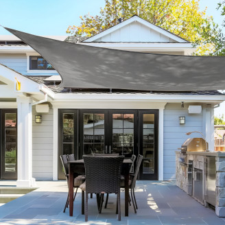 MultiGarden Waterproof Square Sun Shade Sail 5x5m Grey | Garden furniture, relaxation, modern style