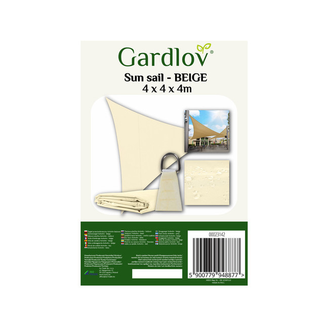 Sunshade sail 4x4x4 beige Gardlov 23142 Garden Terrace