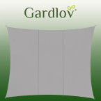 Shade sail 4x3m - grey Gardlov 23143 for gardens & terrace