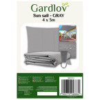 Shade sail 4x3m - grey Gardlov 23143 for gardens & terrace