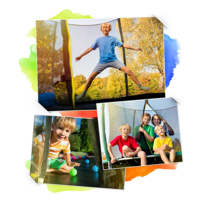 Garden trampoline 8ft/252cm with net, profiled posts and ladder Neo-Sport