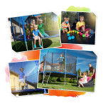 Garden trampoline 8ft/252cm with outdoor net and ladder