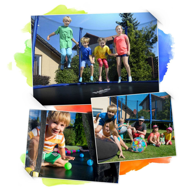 Garden trampoline 8ft/252cm with outdoor net and ladder