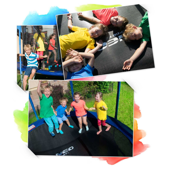Garden trampoline 8ft/252cm with outdoor net and ladder