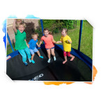 Garden trampoline 8ft/252cm with outdoor net and ladder