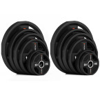 TPC SET SET OF OLYMPIC POLYURETHANE PLATES 2 x 2.5 - 25 KG CPU (155 KG) HMS