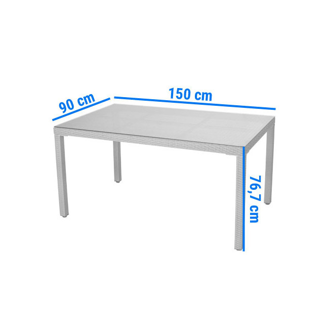 MALAGA 180 Rattan Garden Table | Rattan garden furniture, patio set, garden relaxation