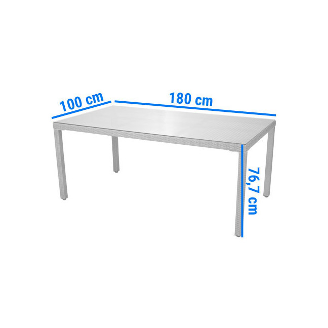 MALAGA 180 Rattan Garden Table | Rattan garden furniture, patio set, garden relaxation
