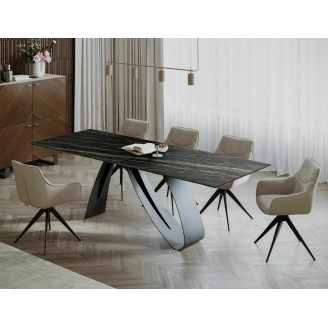 Diuna Ceramic Noir Desire table