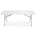 Folding catering table, length 240 cm - white