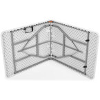 Folding catering table, length 240 cm - white