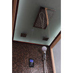 MUE-1388 Dry sauna with HARVIA 6 kW stove + Shower cabin with hydromassage and steam function | Luxury Relaxation