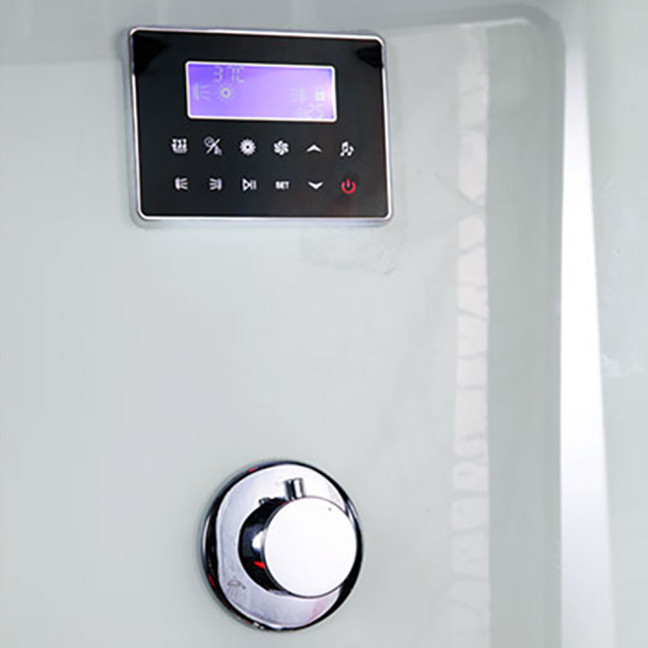MUE-K1082 TRIO, infrared sauna, steam sauna and shower cabin | Panoramic Glass | For Family and Friends