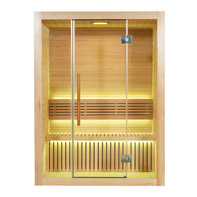 MO-SS1515H Dry sauna with HARVIA 6 kW heater | Scandinavian Style | Natural Wood