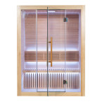 MO-SS1515H Dry sauna with HARVIA 6 kW heater | Scandinavian Style | Natural Wood