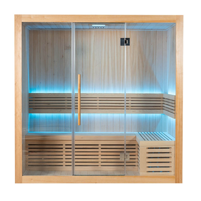 MO-SS2012H Dry sauna with HARVIA heater 4.5 kW | Natural Wood | For Family and Friends