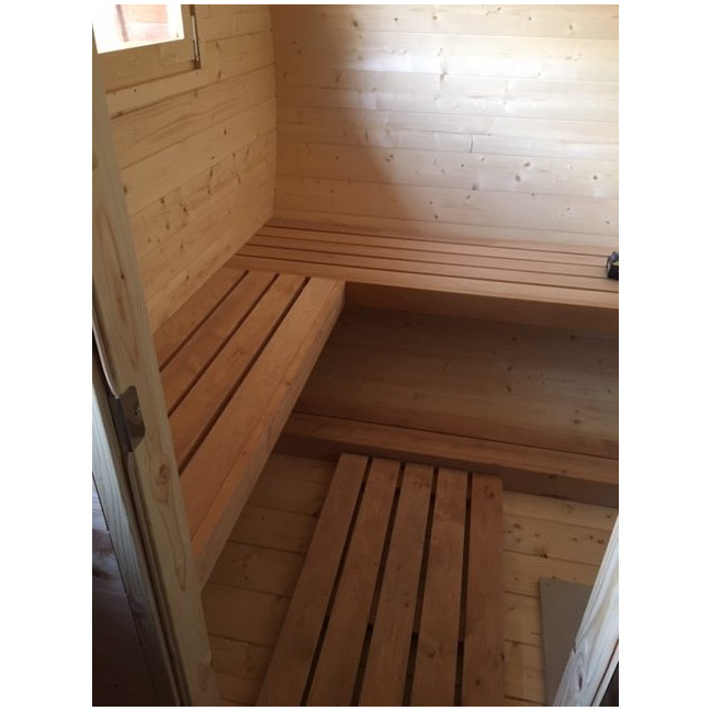 Oval Classic Outdoor Sauna for 5 people / Electric or Wood Burning Harvia Stove / High Quality Heat Treated Scandinavian Spruce