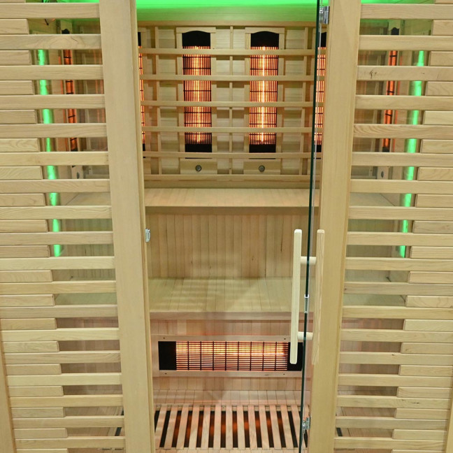 MO-RL4S XL Infrared sauna with salt stone | Thermo Wood | Ready to Assemble