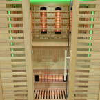 MO-RL4S XL Infrared sauna with salt stone | Thermo Wood | Ready to Assemble