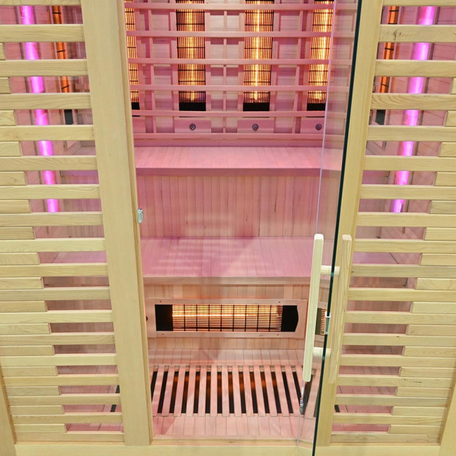 MO-RL4S XL Infrared sauna with salt stone | Thermo Wood | Ready to Assemble