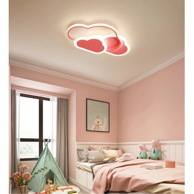 Baby Lamp LED Ceiling Pink Clouds 58W + Pilot DL-G07