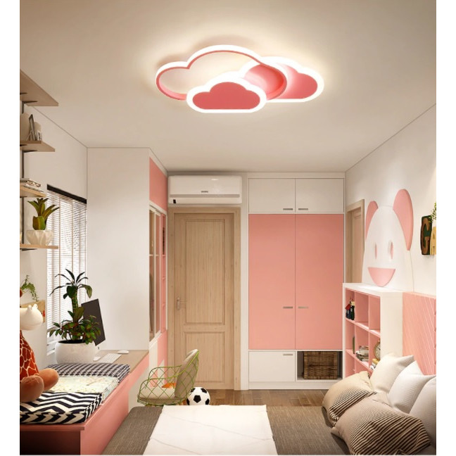 Baby Lamp LED Ceiling Pink Clouds 58W + Pilot DL-G07