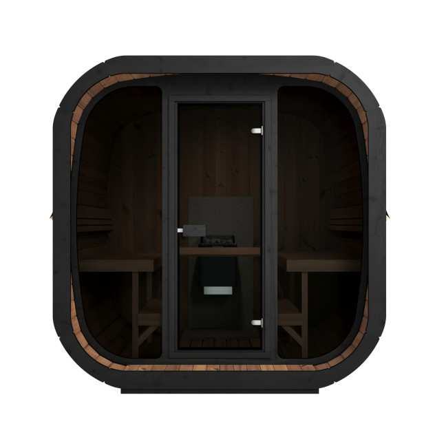 Icon 220 XL Garden Sauna (Full Glass Front Wall) for 4 people / Electric or Wood Burning Heater Harvia / High Quality