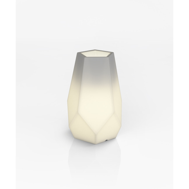White garden pot bari with lighting