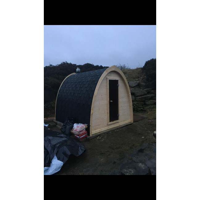 Pod 300 Garden Sauna / Harvia Electric or Wood-Burning Stove / High-Quality Scandinavian Spruce (Thermowood) | Wellness