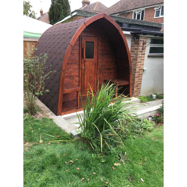 Pod 300 Garden Sauna / Harvia Electric or Wood-Burning Stove / High-Quality Scandinavian Spruce (Thermowood) | Wellness