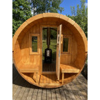 Barrel Sauna Garden Sauna 250 4-person / Electric or Wood-Burning Harvia Stove  / High Quality Scandinavian Spruce