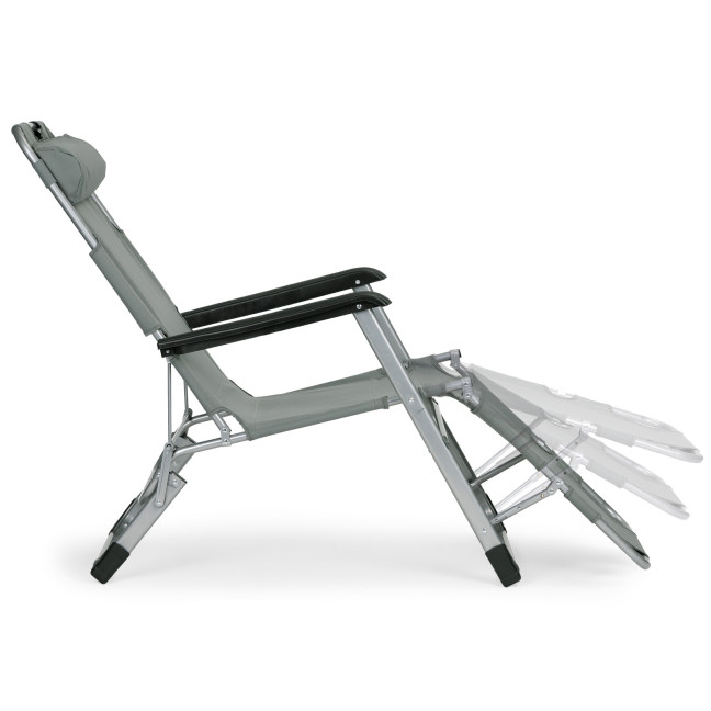 Beach Chair 2-in-1 Garden Lounge Chair | Folding lounge chair for balcony or patio Beige/Black/Blue/Grey |garden chair,