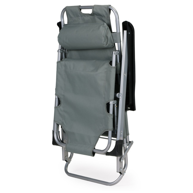 Beach Chair 2-in-1 Garden Lounge Chair | Folding lounge chair for balcony or patio Beige/Black/Blue/Grey |garden chair,