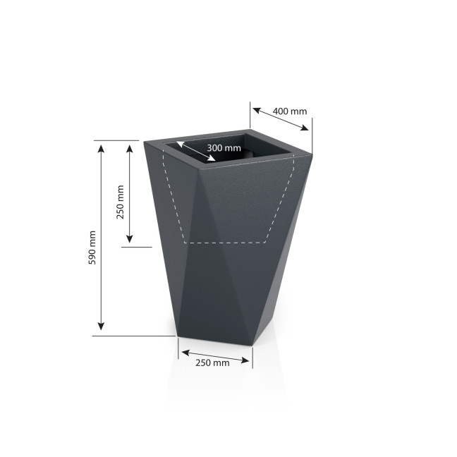 PRINCE table Black/Chrome 150X90