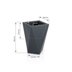 PRINCE table Black/Chrome 150X90