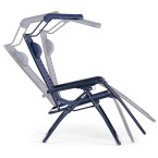 Beach Garden Lounger | Adjustable backrest with movable canopy for patio or balcony Beige/Grey/Blue | Garden furniture,