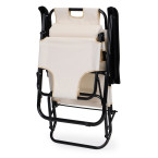 Garden Lounger with Headrest | Folding beach lounger for balcony or patio Green/Black/Blue/Beige | Garden furniture