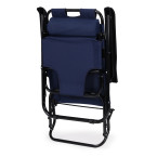 Garden Lounger with Headrest | Folding beach lounger for balcony or patio Green/Black/Blue/Beige | Garden furniture