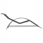 Garden Lounger Set with Side Table | Loungers with side table for patio or balcony Black/Grey | Garden table
