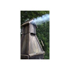 ZEUS - a solid concrete grill and smokehouse with grilling and smoking functions