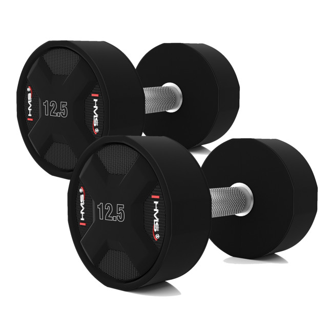 HPC SET POLYURETHANE DUMBBELL SET 2 x 2.5 - 25 KG CPU (275 KG) HMS