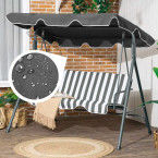 ModernHome Waterproof Swing Canopy 188 x 110 cm Grey | Garden furniture, relaxation, modern style