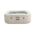 Inflatable Jacuzzi INTEX 28472 - Square SPA, 6-Person, 196 x 71 cm with Hydro Massage and Premium Set