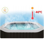 Inflatable Jacuzzi INTEX 28472 - Square SPA, 6-Person, 196 x 71 cm with Hydro Massage and Premium Set