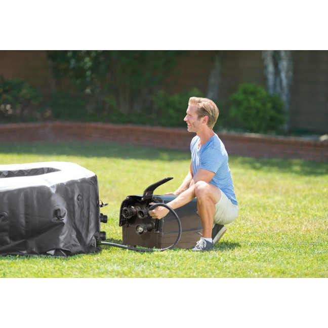 Inflatable Jacuzzi INTEX 28458 SPA for 4 People 180x71 cm with Hydromassage and Premium Accessories