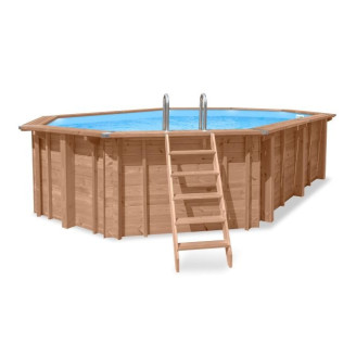 Vacation Eden wooden swimming pool - resort-grade plunge for family backyards & wellness patios