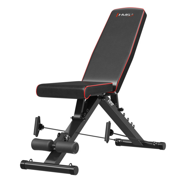 L1217 ADJUSTABLE EXERCISE BENCH WITH HMS CABLES