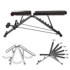 L1217 ADJUSTABLE EXERCISE BENCH WITH HMS CABLES