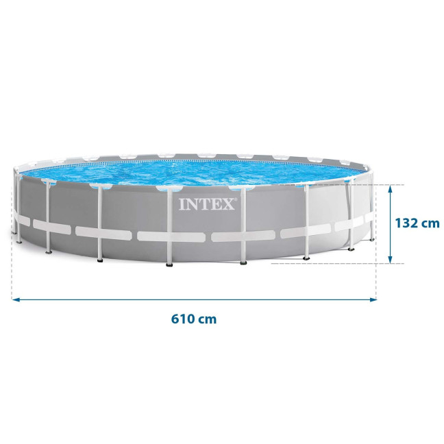INTEX Greywood Prism Frame 610 × 132 cm pool (21-in-1 set + FREE Soke GO! scooter)